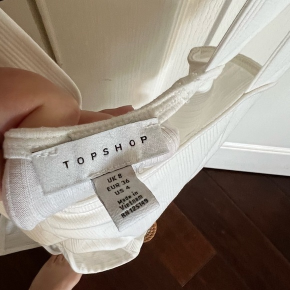 TopShop belted ribbed knit tank midi‎ dress with double slits size 4 - Picture 14 of 14